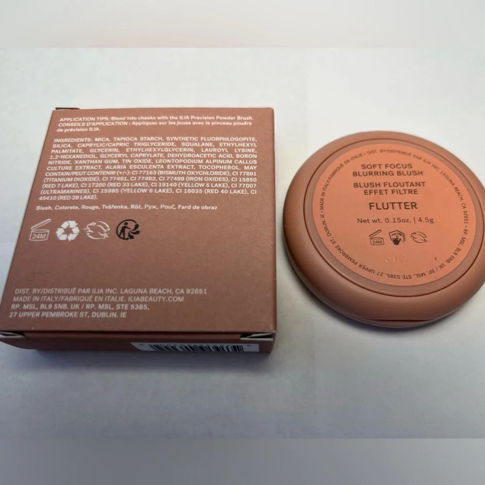 NWT🌷ILIA Soft Focus Blurring Blush (Talc-Free Powder) in “Flutter” (warm peach) - Picture 5 of 5